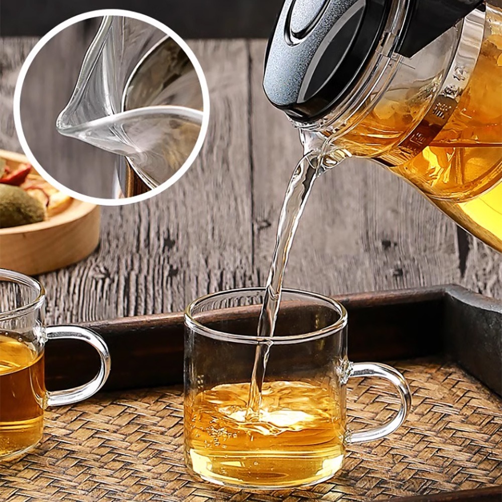 輕壓鼓型泡茶壺 SIN8115 茶壺 泡茶壺 玻璃壺 花茶壺-細節圖7