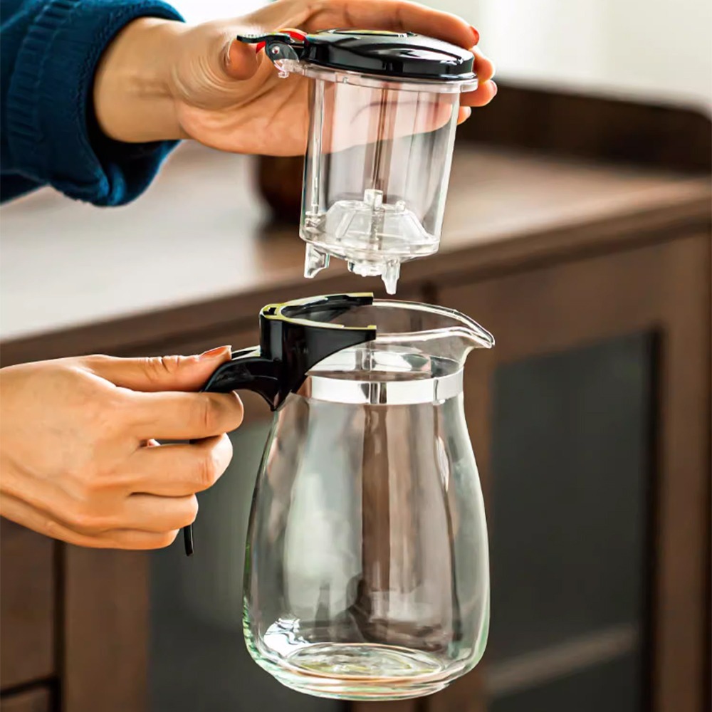 輕壓鼓型泡茶壺 SIN8115 茶壺 泡茶壺 玻璃壺 花茶壺-細節圖9