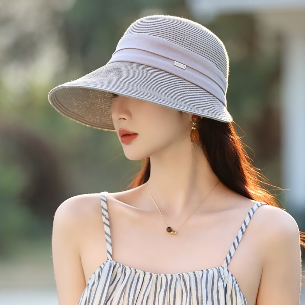 大帽沿編織草帽 MZ2472 草帽 遮陽帽 防曬帽 遮陽 防曬 大帽沿防曬帽-規格圖11
