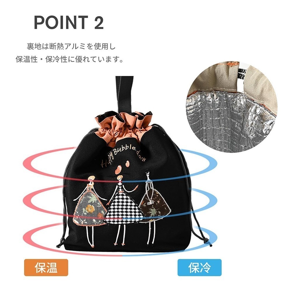 LADY手提抽繩保溫袋 BLA8864 便當袋 保溫袋 手提袋-細節圖5