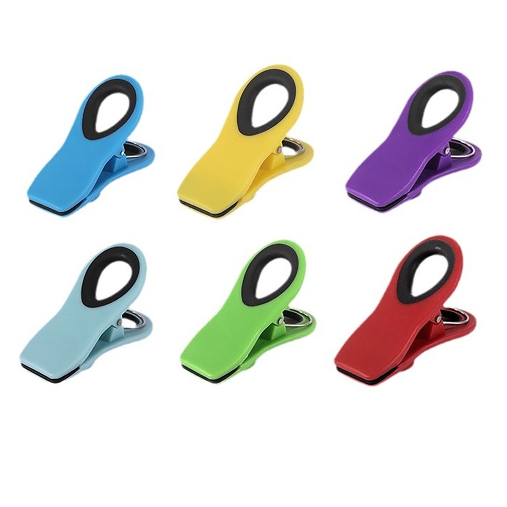 冰箱磁吸便利夾 顏色隨機10入/組 SIN9321 密封夾 留言夾 冰箱貼 食物封口夾-細節圖2