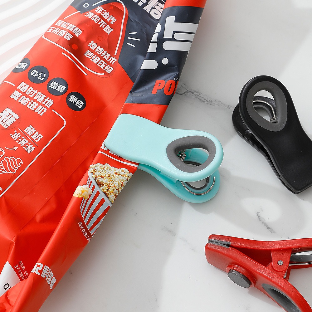 冰箱磁吸便利夾 顏色隨機10入/組 SIN9321 密封夾 留言夾 冰箱貼 食物封口夾-細節圖8