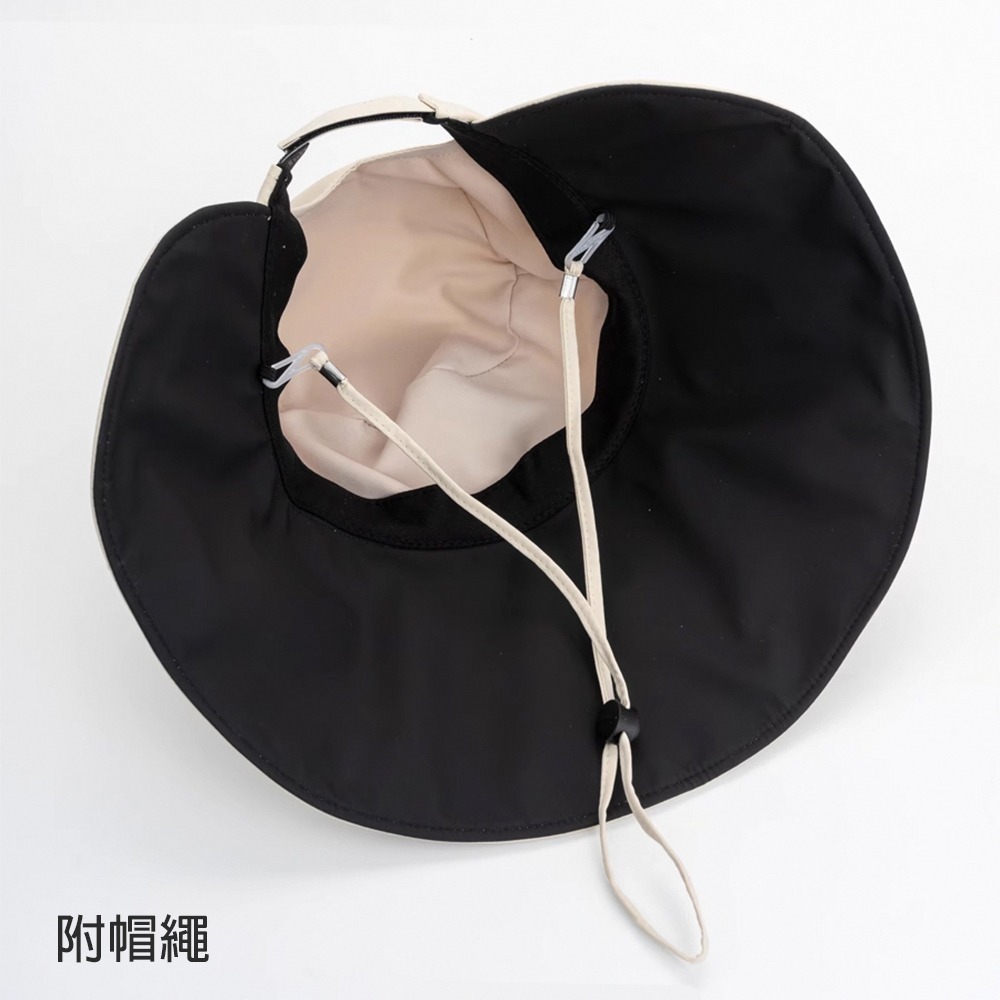 寬帽沿黑膠防曬帽 SA307 防曬帽 遮陽帽 黑膠防曬帽 漁夫帽 寬沿帽-細節圖4
