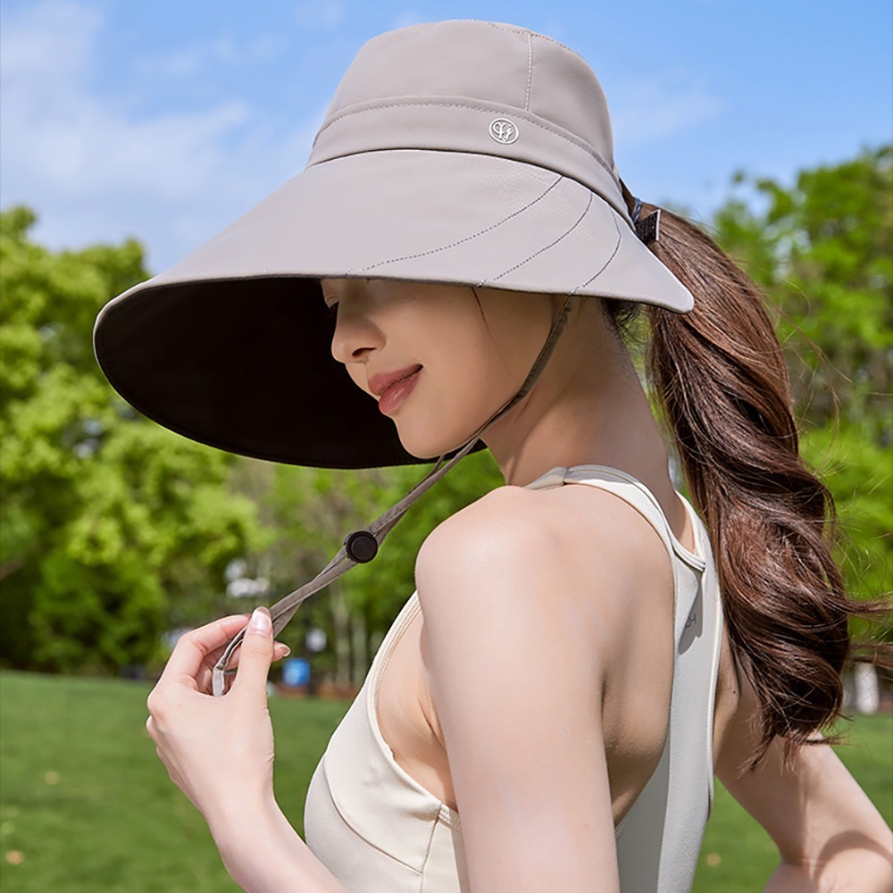 寬帽沿黑膠防曬帽 SA307 防曬帽 遮陽帽 黑膠防曬帽 漁夫帽 寬沿帽-細節圖10