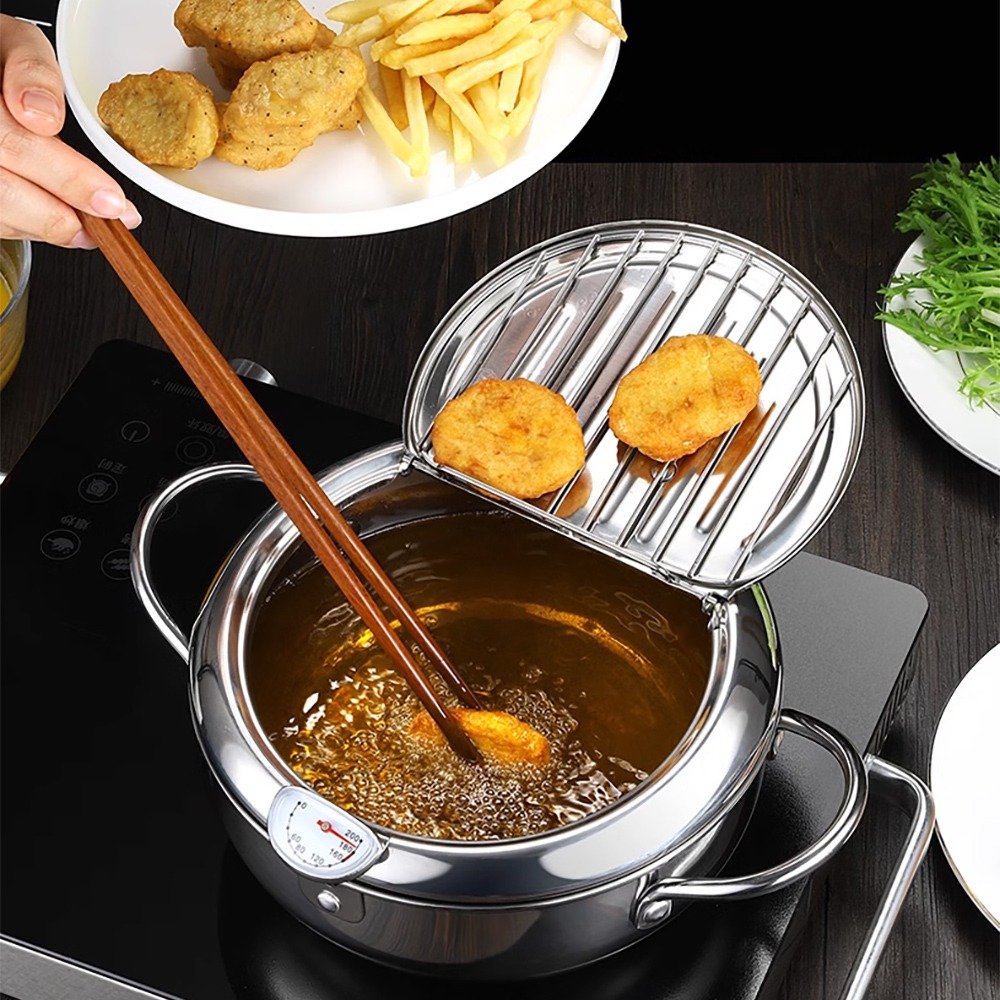 304不鏽鋼油炸鍋 IJ188 油炸鍋 鍋具 天婦羅油炸鍋-細節圖5