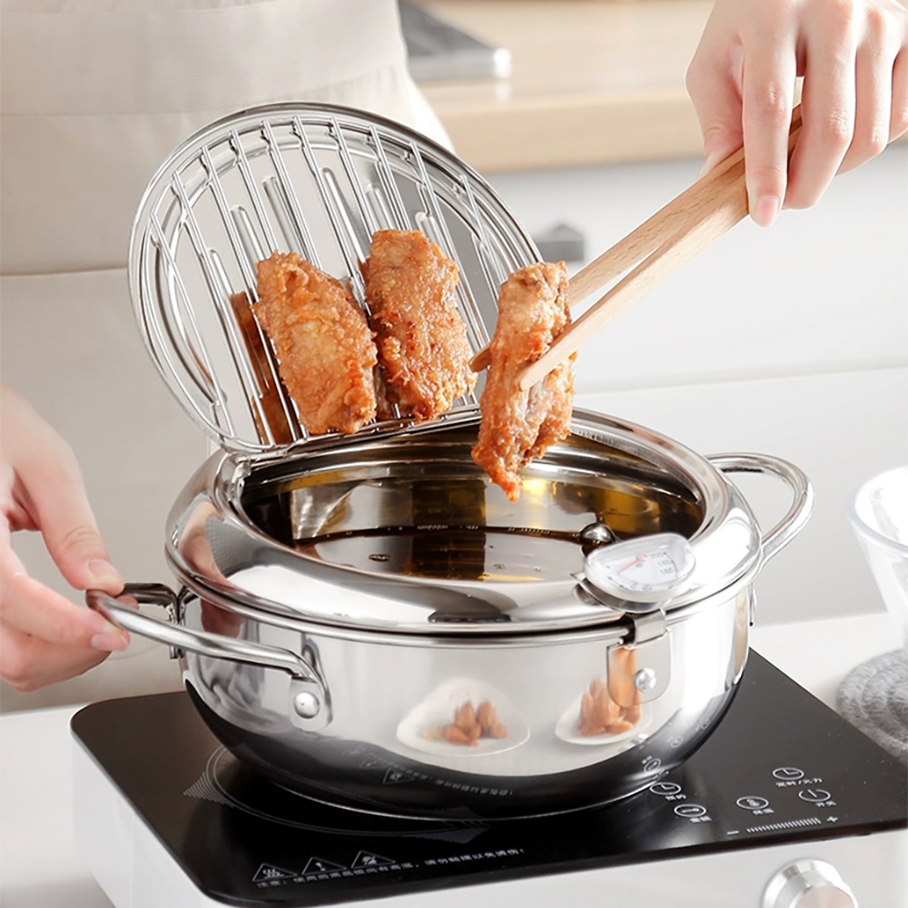 304不鏽鋼油炸鍋 IJ188 油炸鍋 鍋具 天婦羅油炸鍋-細節圖11