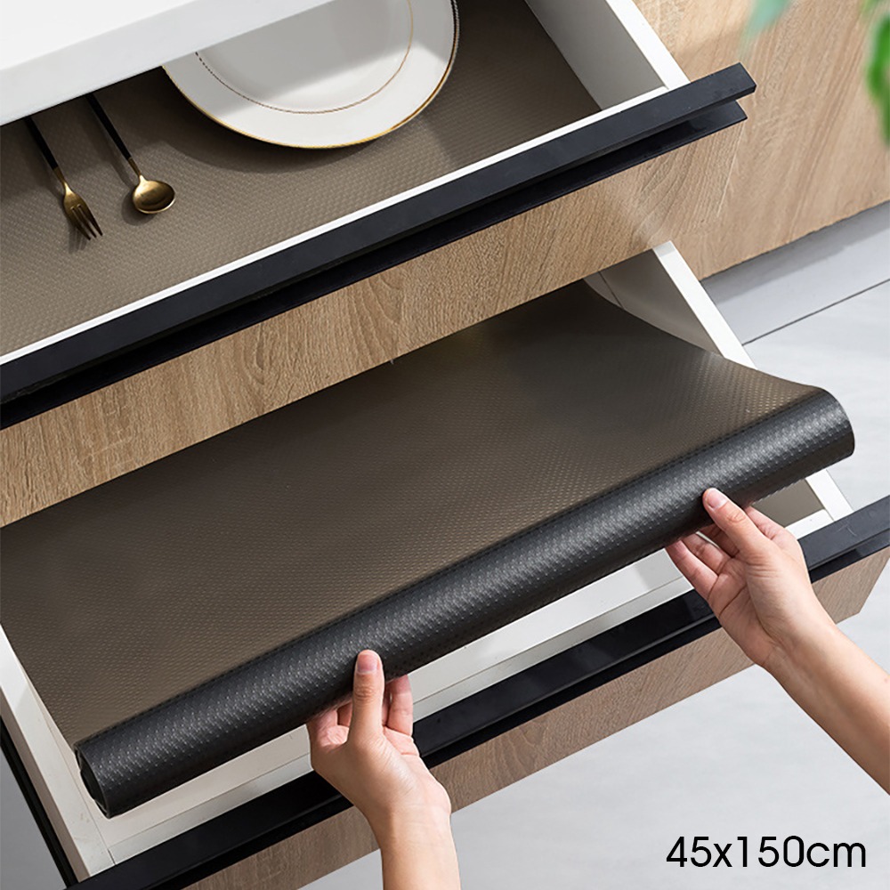 黑色防滑防潮抽屜櫥櫃墊 SIN6240 隔髒墊 防滑墊 櫥櫃墊 抽屜墊 廚房墊 桌墊 餐墊-細節圖6