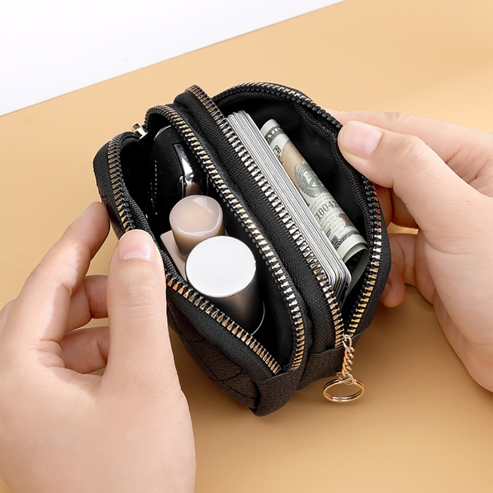 菱格雙層零錢包 SIN8804 零錢包 隨手包 化妝包 拉鍊零錢包-細節圖4