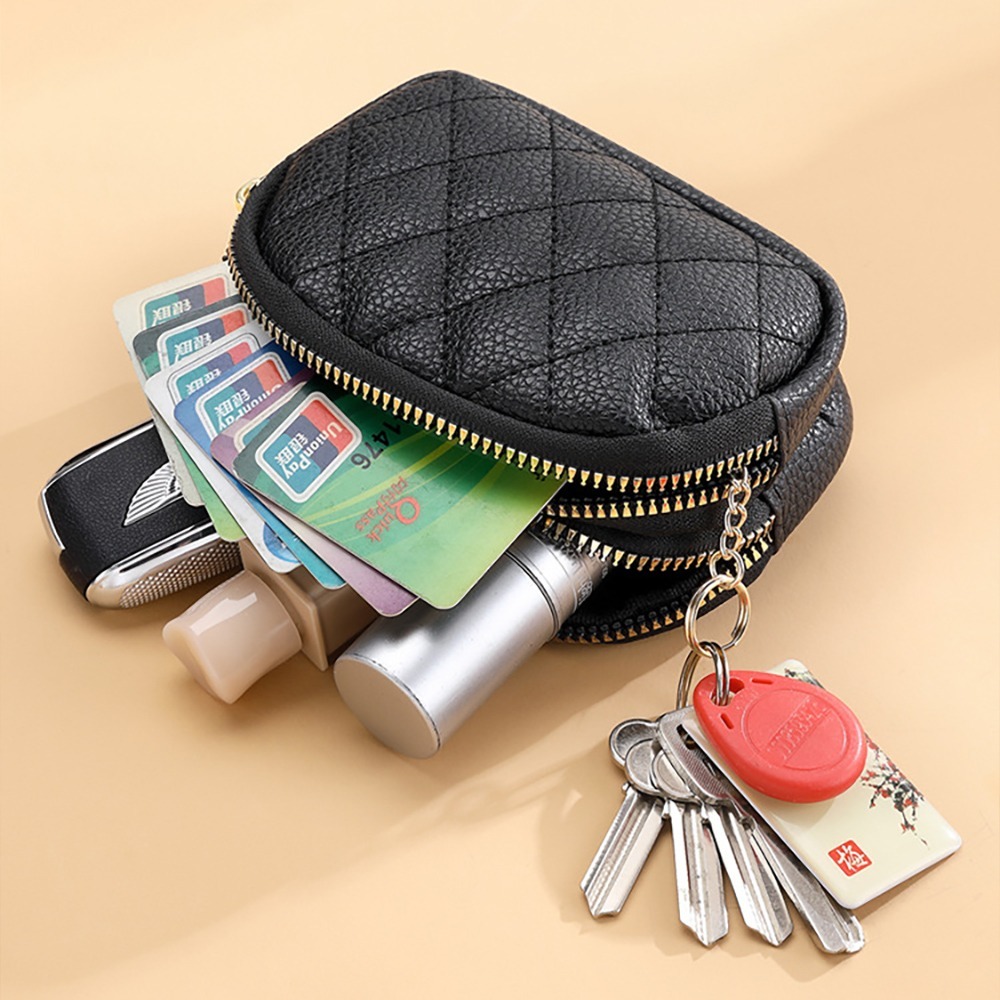 菱格雙層零錢包 SIN8804 零錢包 隨手包 化妝包 拉鍊零錢包-細節圖5