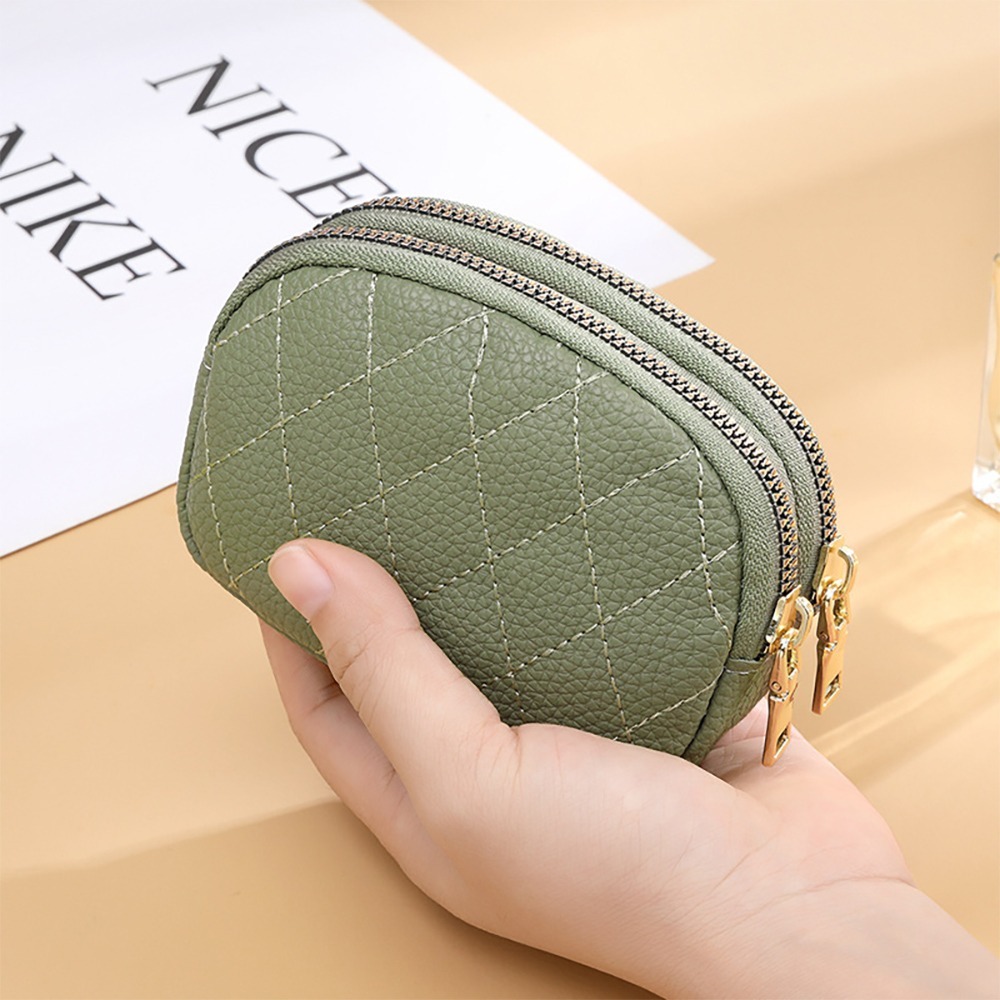 菱格雙層零錢包 SIN8804 零錢包 隨手包 化妝包 拉鍊零錢包-細節圖7