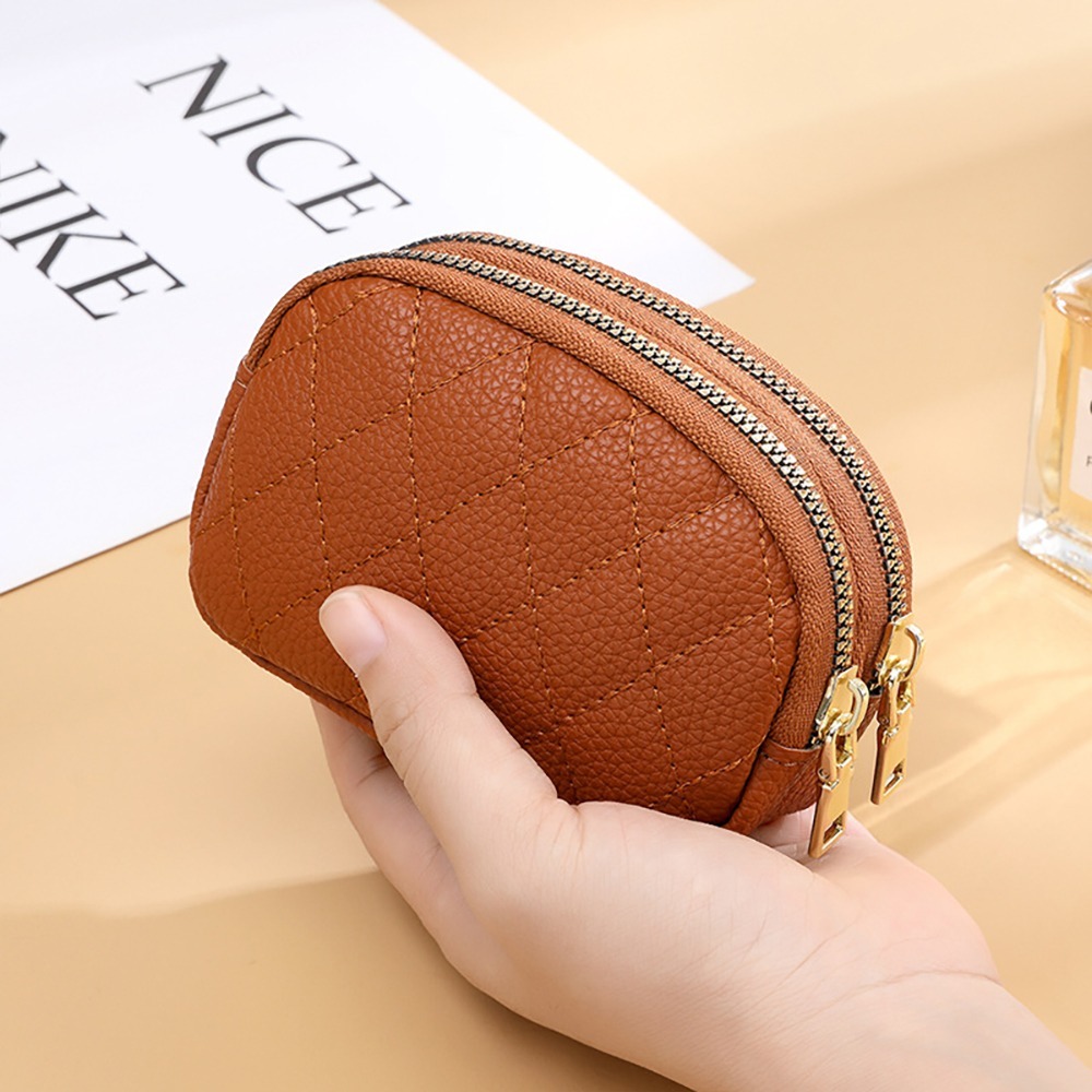 菱格雙層零錢包 SIN8804 零錢包 隨手包 化妝包 拉鍊零錢包-規格圖9