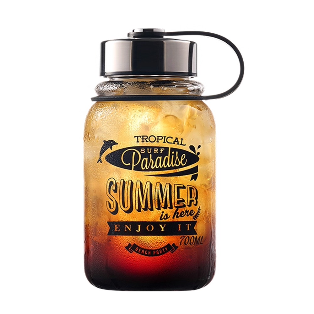 附杯套700ml玻璃水壺 SIN6166 玻璃水壺 玻璃杯 運動水壺-細節圖8