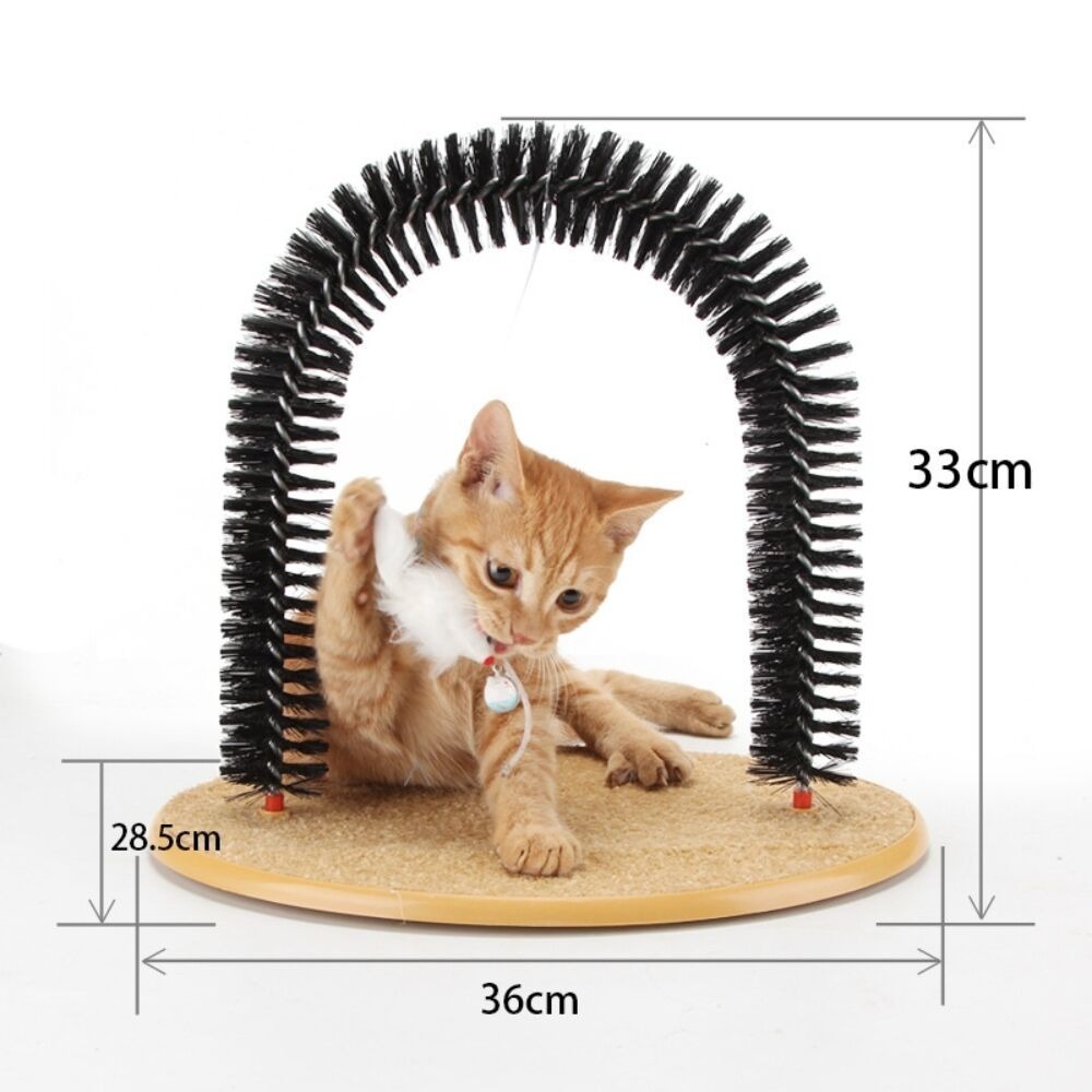 貓咪蹭毛拱門 貓按摩刷 抓癢神器 趣味貓抓板-細節圖10