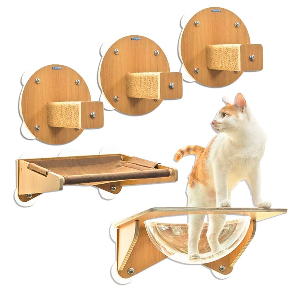 怪獸部落 貓吊床 吸盤式吊床 階梯 貓玩具 貓跳台 貓窩 免鑽孔 免上牆 承重20公斤-細節圖5