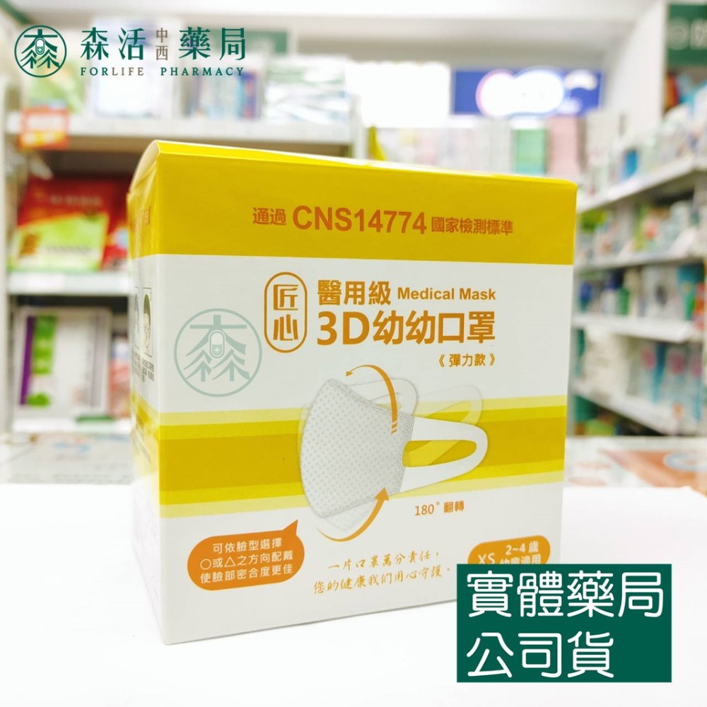 藥局現貨_[匠心口罩] 3D彈力幼幼醫療口罩  XS 1-3歲 50入 藍色/粉色/白色 002-規格圖1