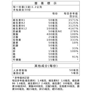 藥局💊現貨_Lovita愛維他 男性長效緩釋型養生活力B群 (30錠) 全素-細節圖4