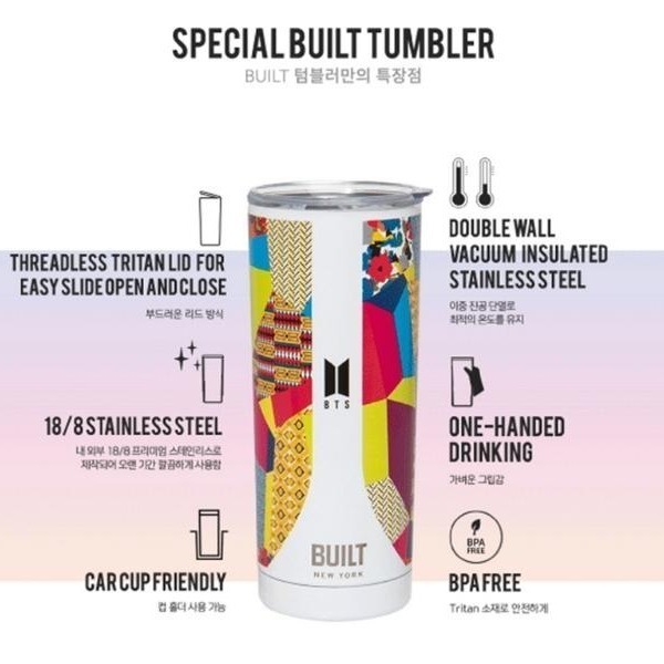Built NY x BTS 官方授權聯名輕量水杯 隨行杯 保溫杯 紀念款 情人節 禮物-細節圖10