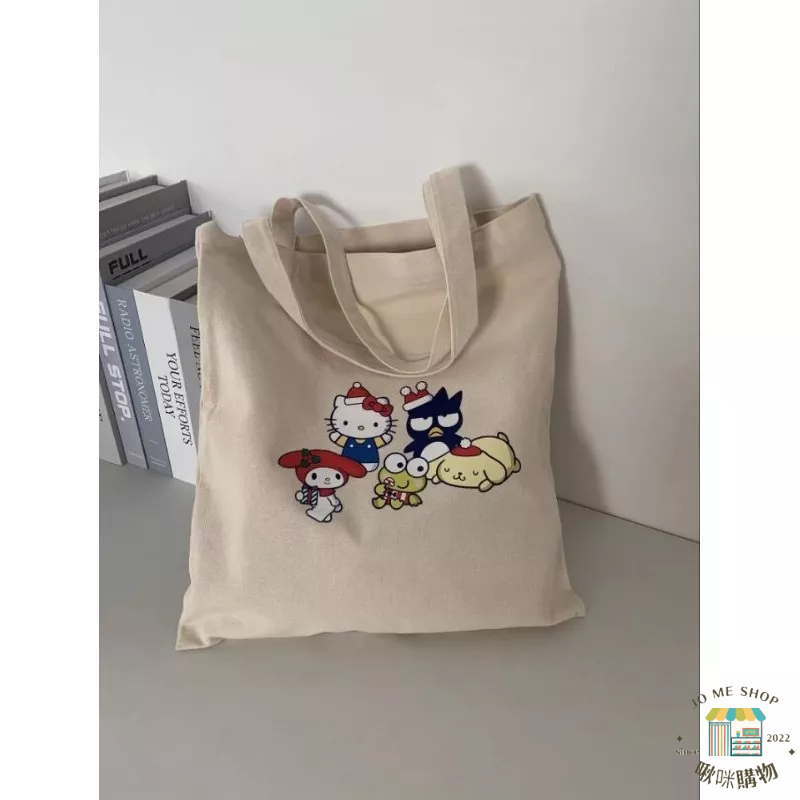 🪅現貨 三麗鷗 hello kitty 帆布 卡通 凱蒂貓 帆布袋 環保袋 購物袋 外出袋 39x35cm 禮物簡單好用