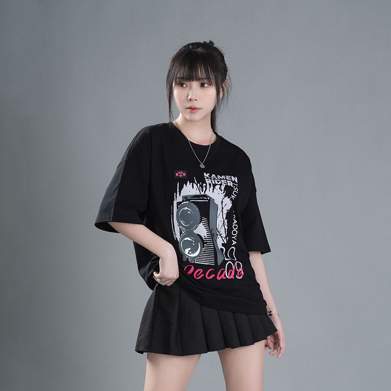 🏍正版 23年新款 假面騎士 Decade 周邊上衣 假面騎士 帝騎 印花 純色 短袖T恤-細節圖2