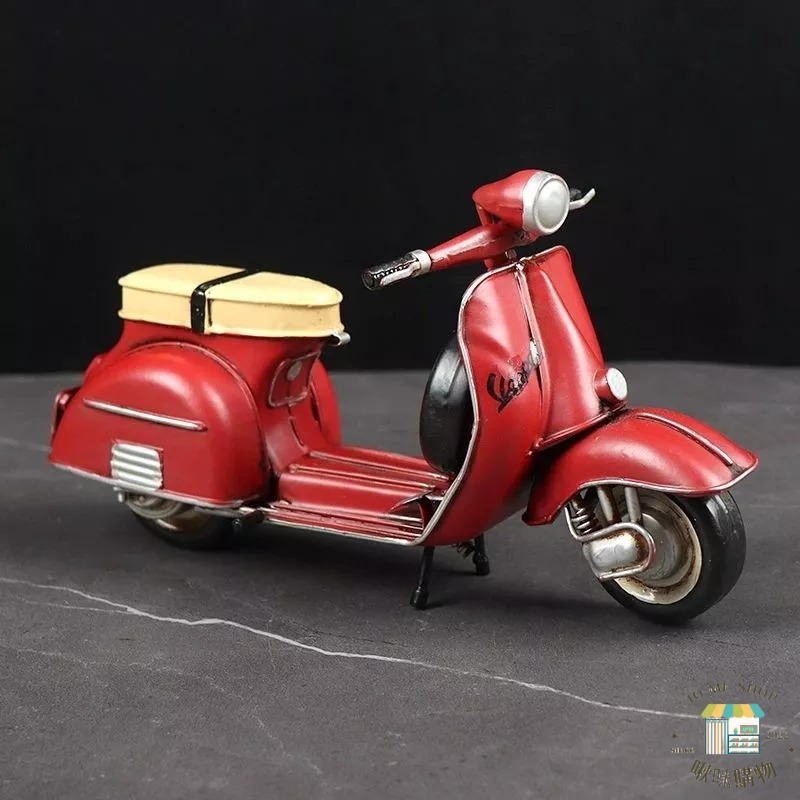 禮物 🛵復古 鐵藝術 羅馬 VESPA  偉士牌 摩托車 模型 創意 裝飾品 擺件 開店 酒吧 仿舊 鐵件 擺飾-細節圖8
