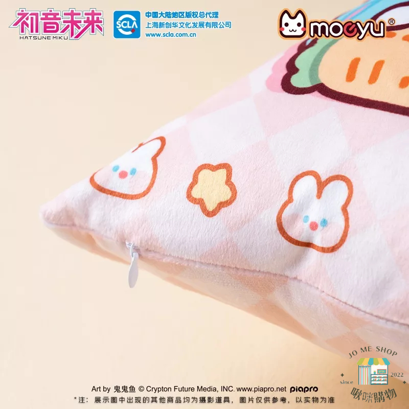 👘官方授權 正品 Hatsune Miku 初音未來 睡衣派對 抱枕 miku 動物 睡衣造型 充棉 枕芯 小靠枕-細節圖2