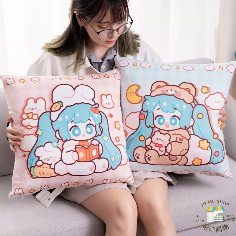 👘官方授權 正品 Hatsune Miku 初音未來 睡衣派對 抱枕 miku 動物 睡衣造型 充棉 枕芯 小靠枕-細節圖6