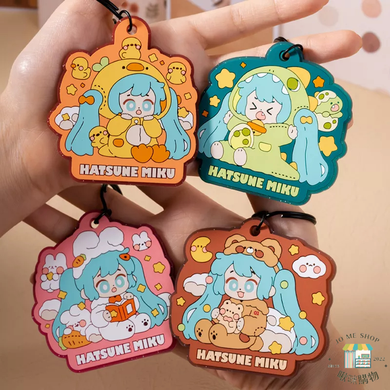 現貨👘官方授權 正品 Hatsune Miku 初音未來 睡衣派對 軟膠掛飾 miku 動物睡衣 造型可愛小掛件-細節圖4