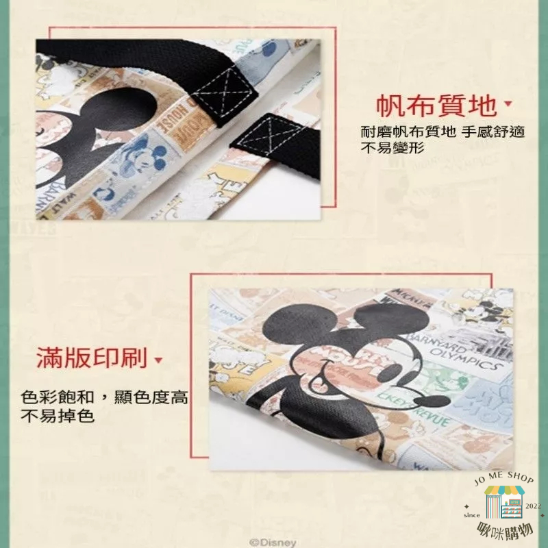 現貨🏰 Disney 正版 迪士尼 韓版 學生文藝 小清新 手提包 斜跨布袋 大容量 ins 帆布包 女單肩包-細節圖5