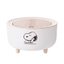 現貨 禮物 🐾官方正版 史努比 Snoopy 垃圾桶 彈蓋 日式原木風 家用 客廳 宿舍 高腳 落地 按壓 一鍵彈蓋-規格圖9