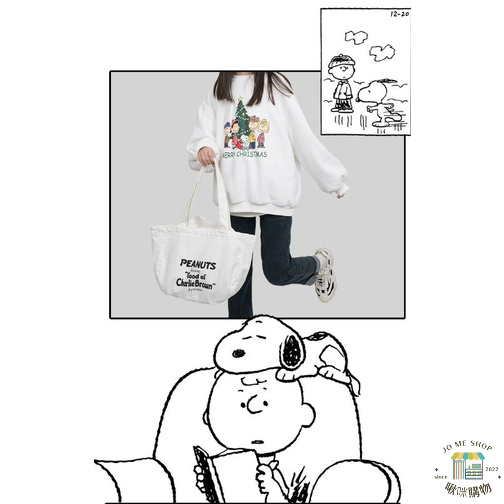 現貨當天出🐾官方✨️正品✨️Snoopy 史努比 卡通大容量 帆布袋 包包 女 ins 單肩包 (領券免運) 10%回饋-細節圖9