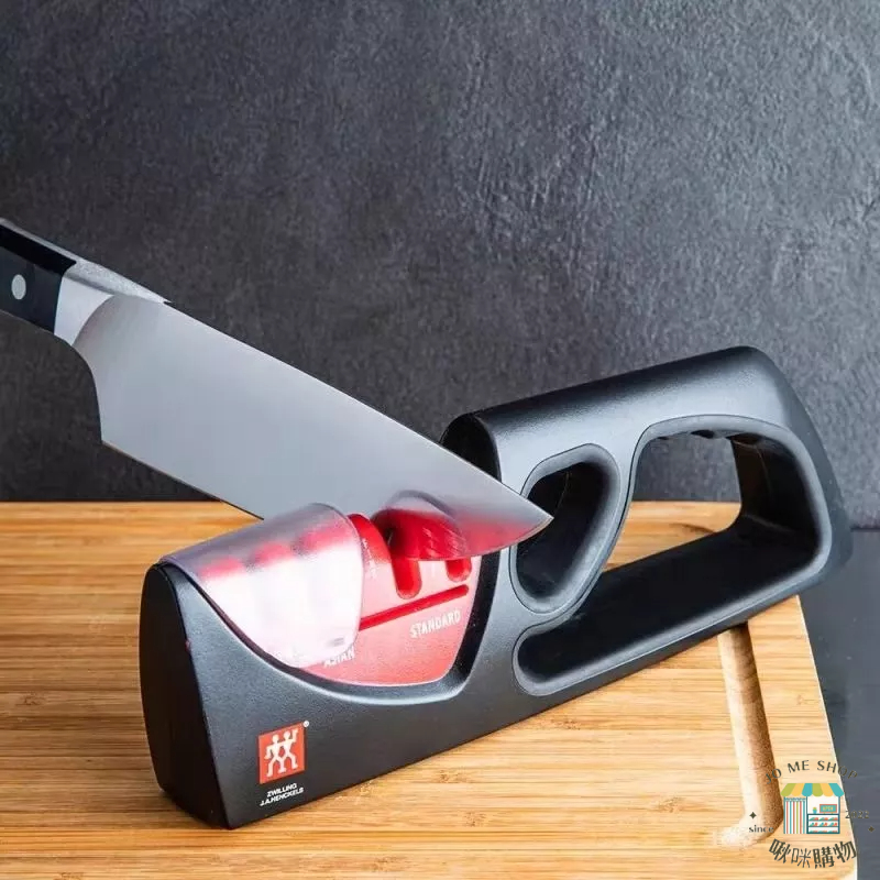 現貨🇩🇪 德國 雙人牌 ZWILLING 磨刀器 手動 四合一  磨刀石 一拉一抽 簡單不累手 輕鬆磨刀 底部防滑矽膠墊-細節圖9