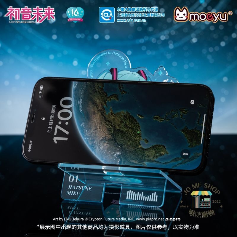 限定 16週年禮物 👘官方授權 正品 Hatsune Miku 初音未來 壓克力 手機支架 初音 Q版 壓克力立牌-細節圖3