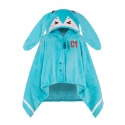 禮物 👘 正品 Hatsune Miku 初音未來 櫻花未來 瞇瞇眼 連帽 空調毯 抱枕 保暖 法蘭絨披肩-規格圖9