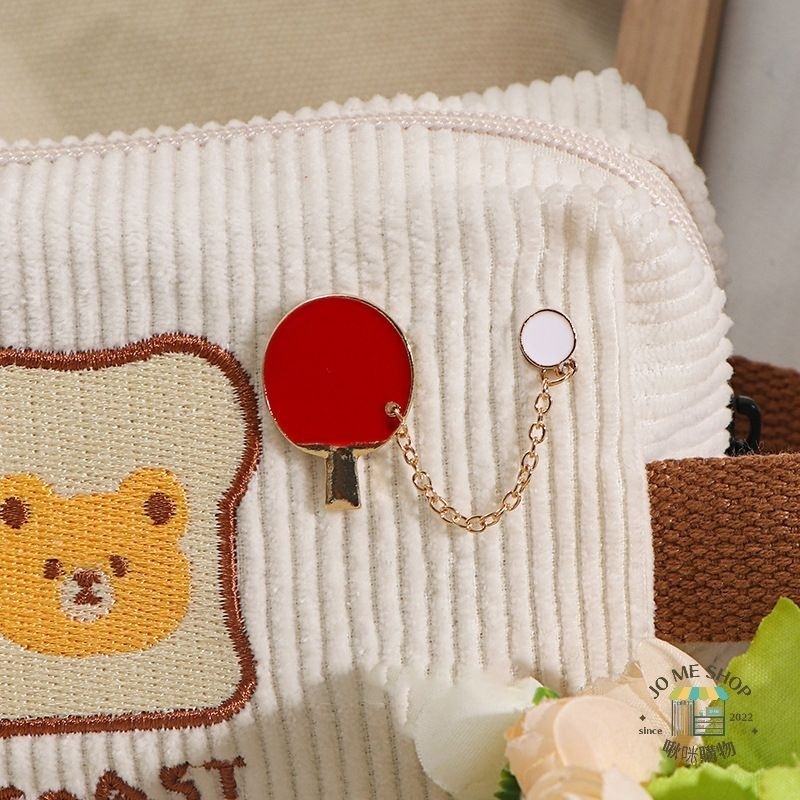 現貨 禮物 🏸 羽球 🏓 桌球  羽球拍 乒乓球拍  藍球 胸針 個性 金屬 徽章 裝飾品 羽球包 掛件 掛包包-細節圖3