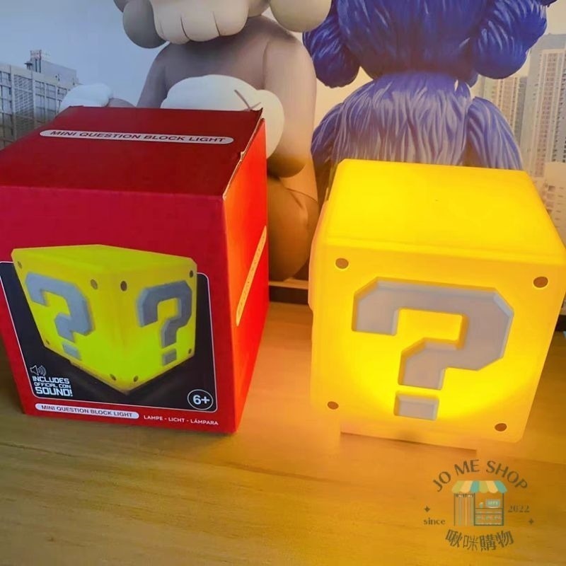 現貨當天出 禮物 三代 瑪利歐❓️問號燈  Mario 有音效 可靜音 發聲 充電小夜燈 方塊燈 LED 桌面  氛圍燈-細節圖7