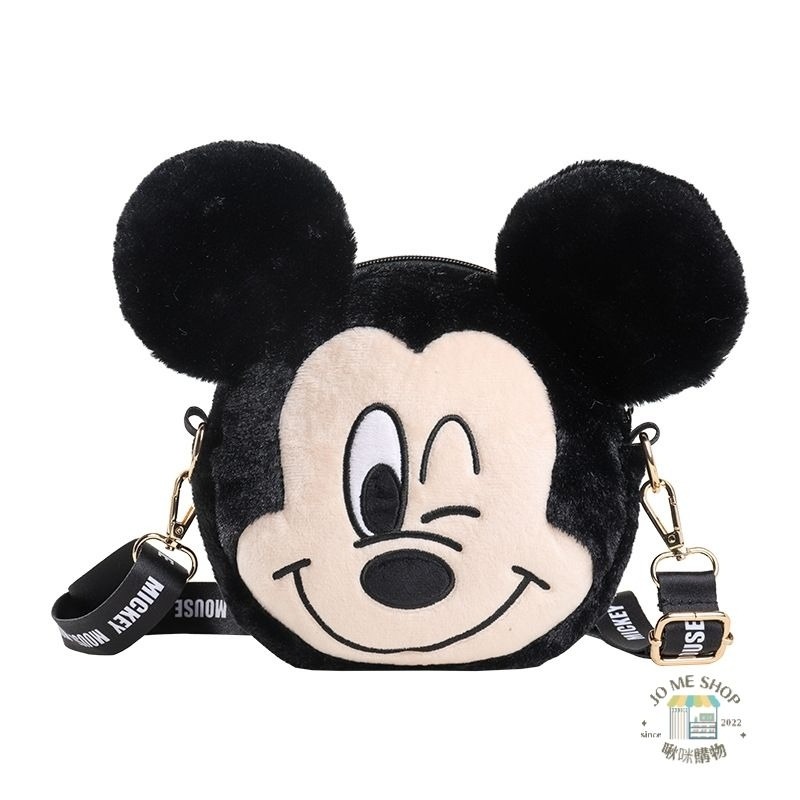 🔥現貨 禮物  🏰 Disney 正版 迪士尼 毛絨 斜掛包 奇奇蒂蒂 草莓熊 米奇 米妮 可愛 包包 卡通 大容量-細節圖5