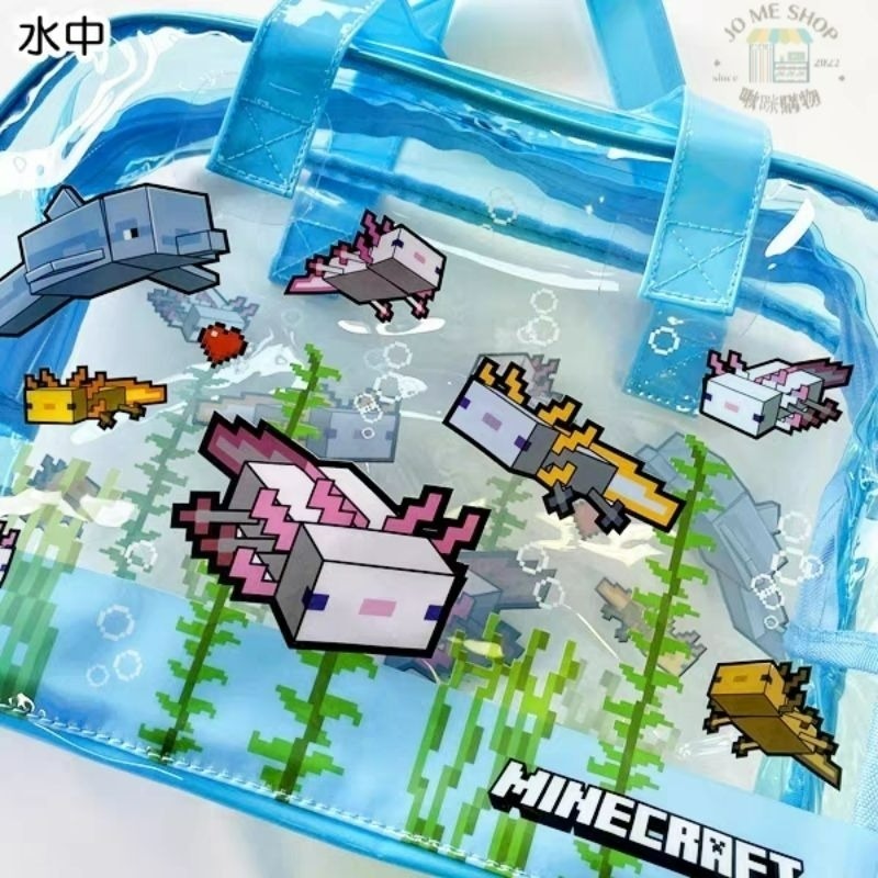 🇯🇵日本限定 現貨 禮物⛏️ 我的世界 Minecraft 麥塊 苦力怕 手提包 防水 游泳袋 收納包 書袋 購物袋-細節圖7