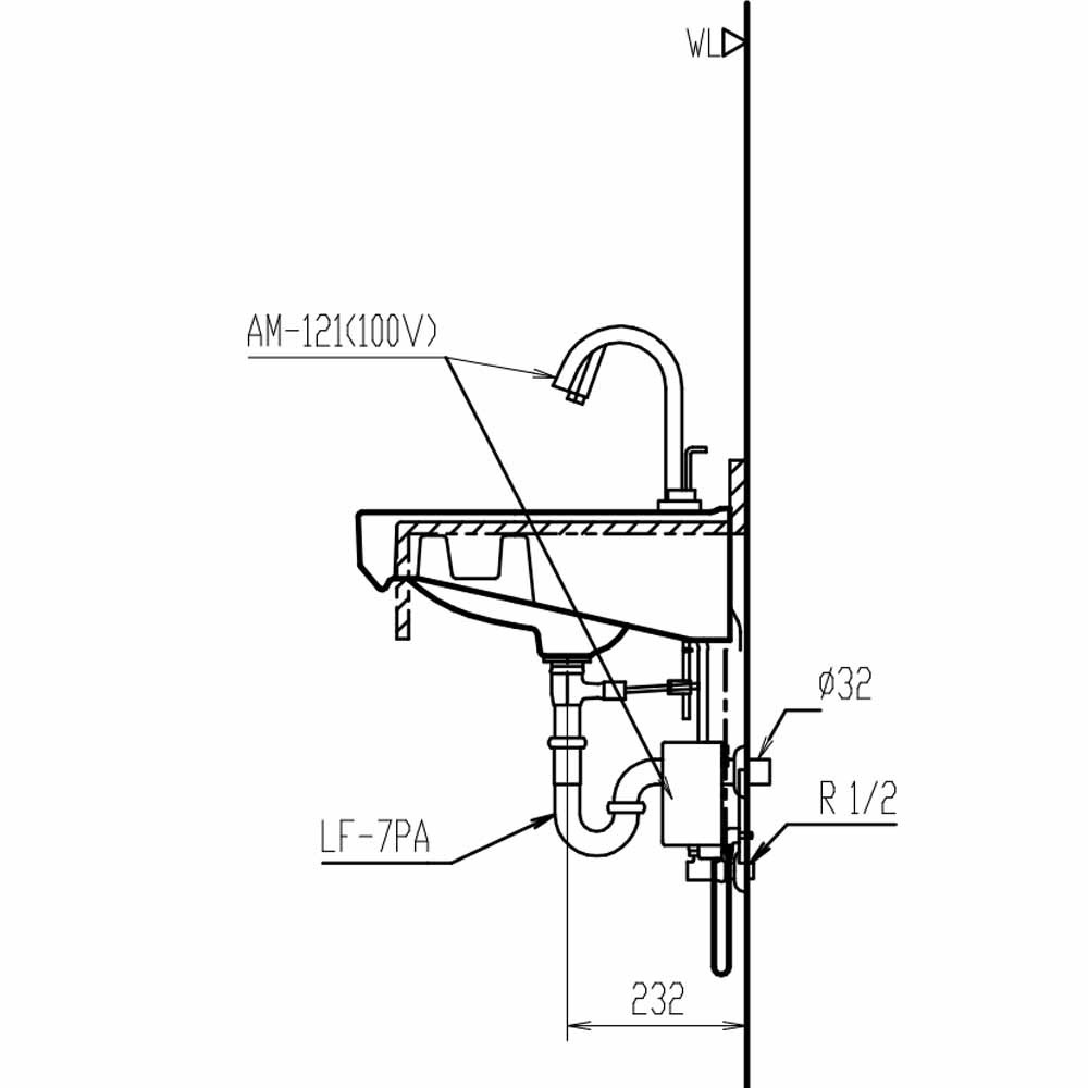 【日本 INAX 伊奈】面盆系列｜半嵌型  // YL-2150FC/BW1  ⛟原廠公司貨 // 門市同步銷售⛟-細節圖5