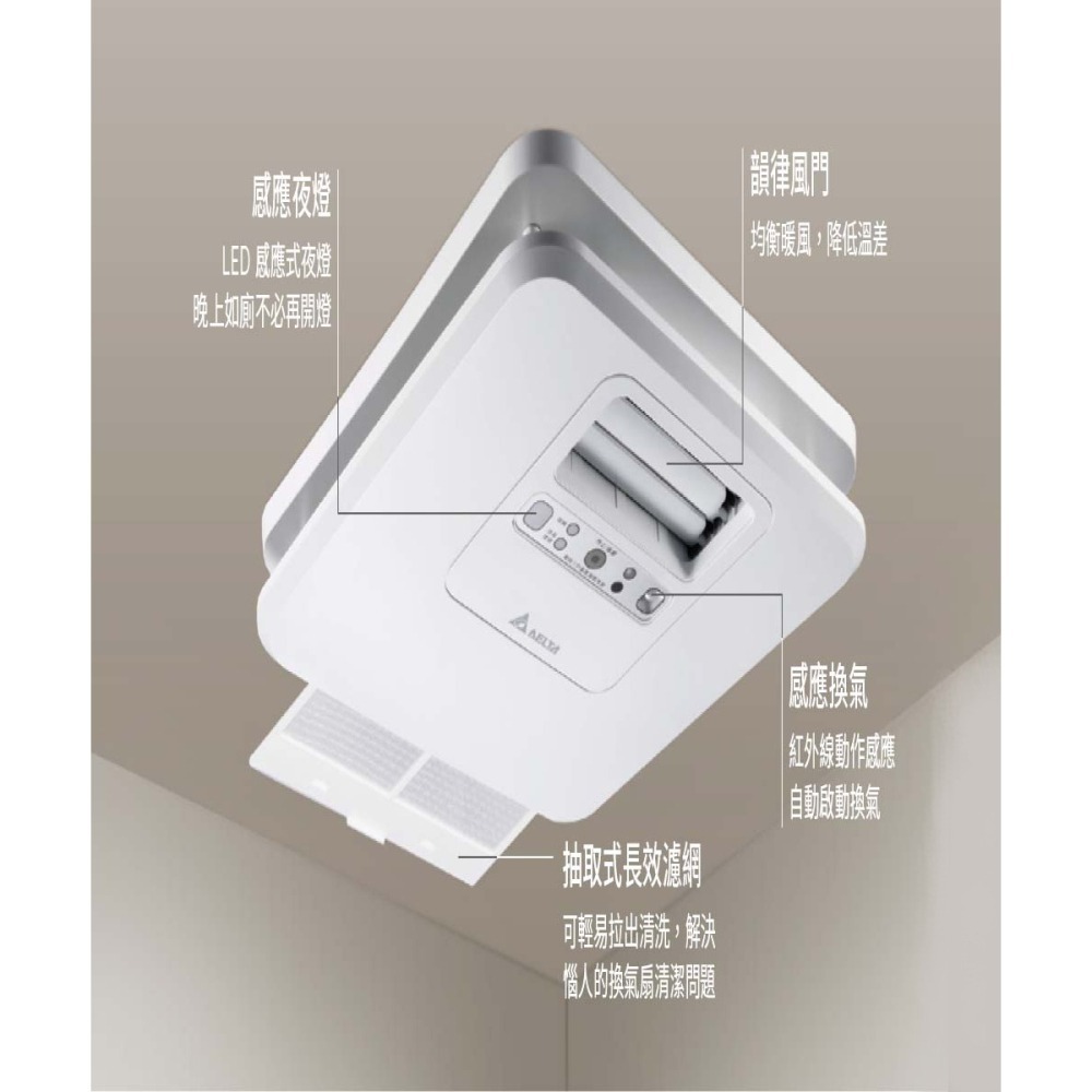 【台達電子】豪華型300系列｜浴室暖風機 乾燥機 遙控｜VHB30ACMRT-A//VHB30BCMRT-A-細節圖2