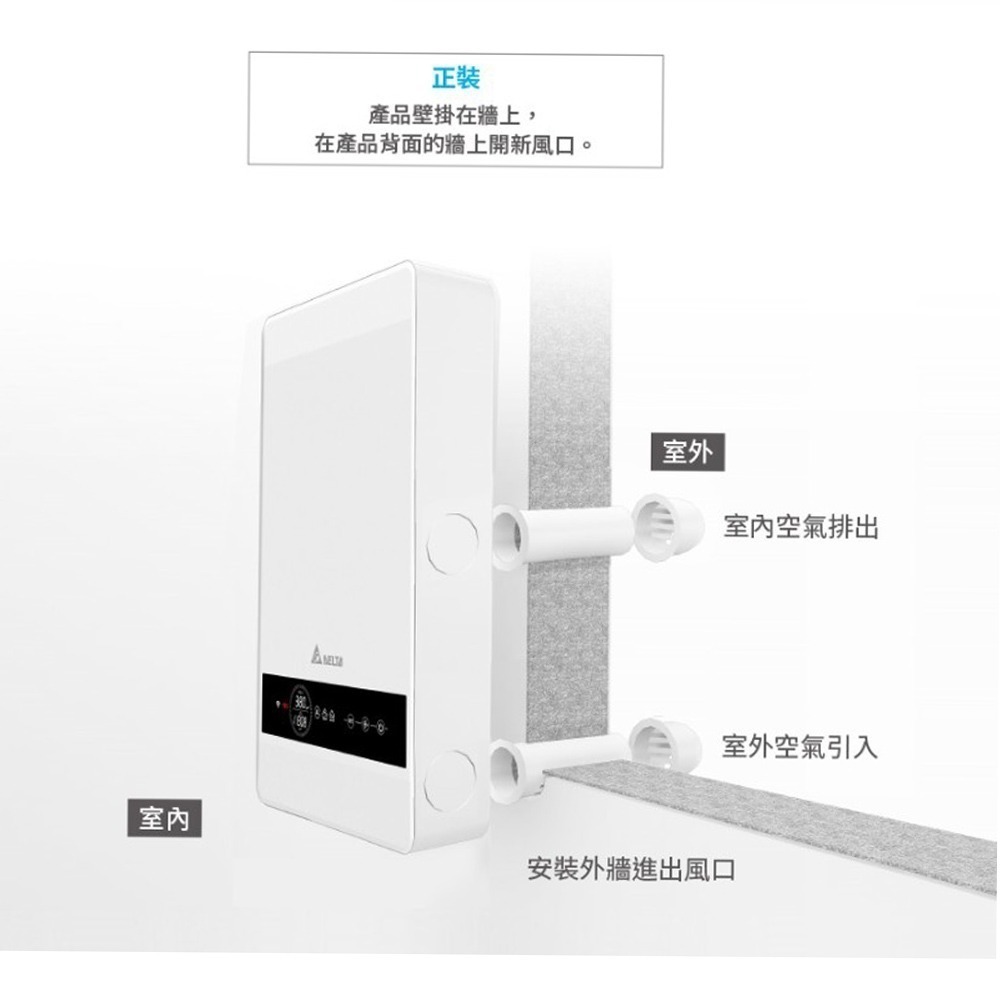 【DELTA台達】 PM2.5 壁掛式全熱交換器 VEB100AT-W-細節圖2