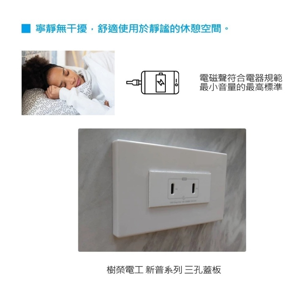【DELTA台達】60W充電插座 C+C PD雙孔充電插座 USB快充插座 Type C插座/國際星光/樹榮代工-細節圖2