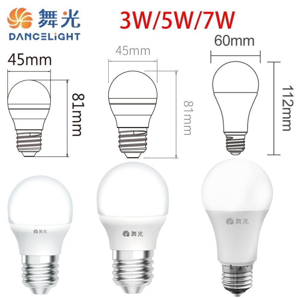 【DanceLight舞光】5入組 LED燈泡 球泡燈 省電燈泡 3W/5W 適用E27/浴室/走廊/玄關-細節圖3
