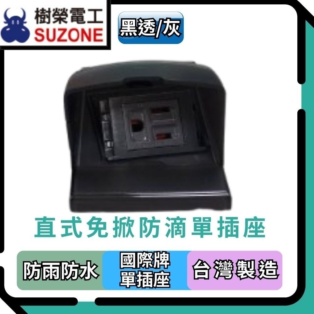 【樹榮電工SUZONE】直式免掀防滴插座/防雨防水插座/戶外插座台灣製/防雨防水蓋板/防滴蓋板/國際牌插座-規格圖4