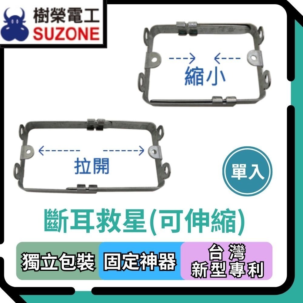 【樹榮電工SUZONE】斷耳救星/可伸縮/斷耳固定柱/牆壁插座/插座固定/斷耳神器/插座修復/斷耳固定-規格圖3