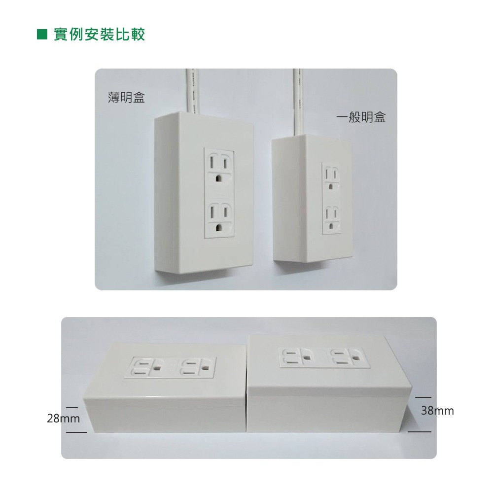 【樹榮電工SUZONE】一連明盒(薄)｜明BOX/開關盒/插座盒/塑膠盒/台灣製造/超取上限80個-細節圖5