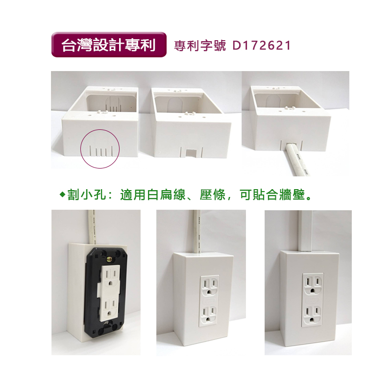 【樹榮電工SUZONE】一連明盒/明BOX/開關盒/插座盒/塑膠盒/台灣製造(超取上限50個)-細節圖3
