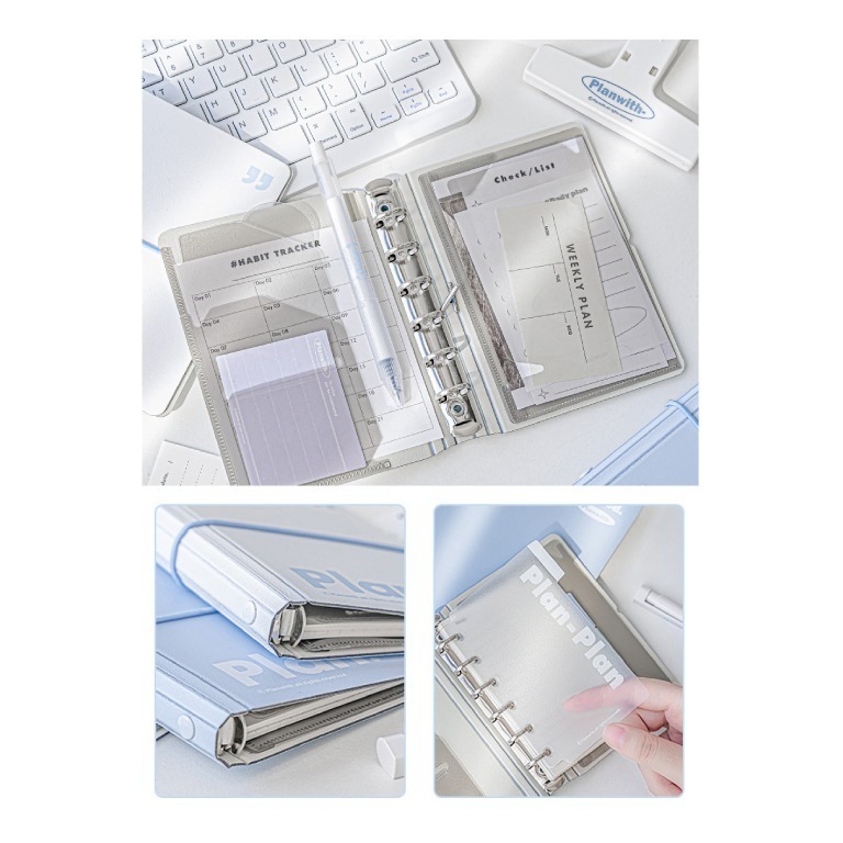 筆記本 活頁本 口袋本 A7 六孔 金屬 硬封面 磨砂質感 2款選-細節圖5