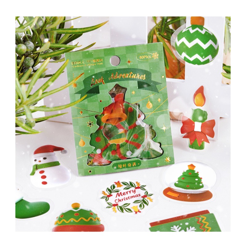 聖誕卡 貼紙 帶來聖誕祝福貼紙包 聖誕樹 聖誕老公公 麋鹿 雪花球 薑餅人 聖誕襪 交換禮物-細節圖4