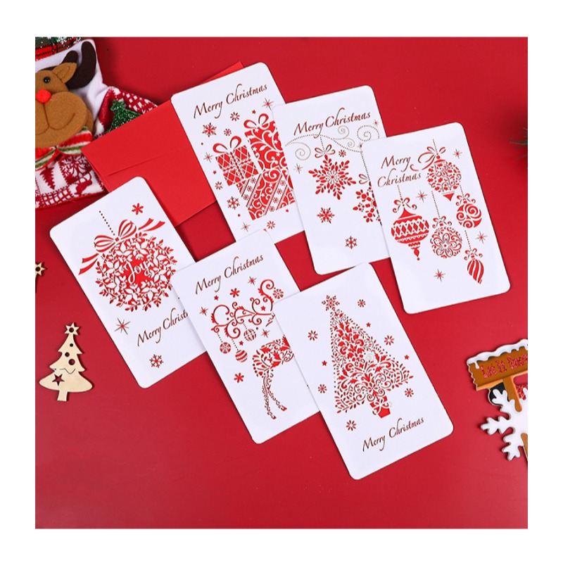 快速出貨 聖誕卡 耶誕賀卡 溫馨的聖誕 珠光 雷射鏤空 聖誕樹 麋鹿 雪花 交換禮物-細節圖3