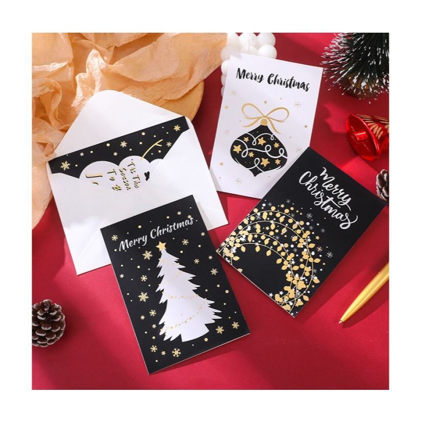 快速出貨 聖誕卡 耶誕賀卡 黑與白的聖誕 燙金卡片 聖誕節 交換禮物 24款平均出貨 單張價格-細節圖6